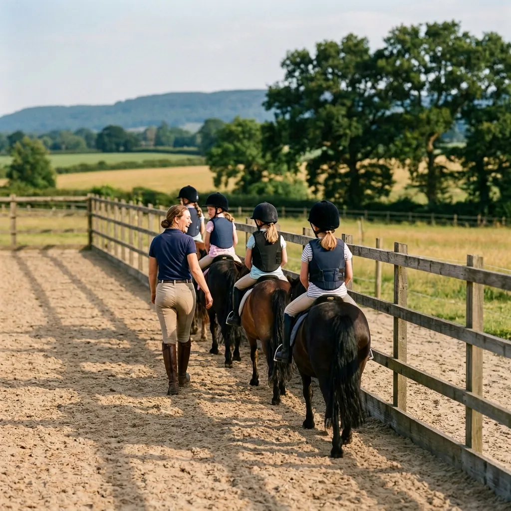Cours de poney à Nandax, Loire